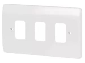 Honeywell K3633Whi Grid Plus - 2 Gang/3 Way Plate
