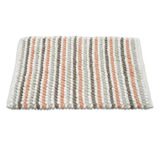 Allure Bath Fashions Striped Chunky Bobble Bath Mat - Blush Pink