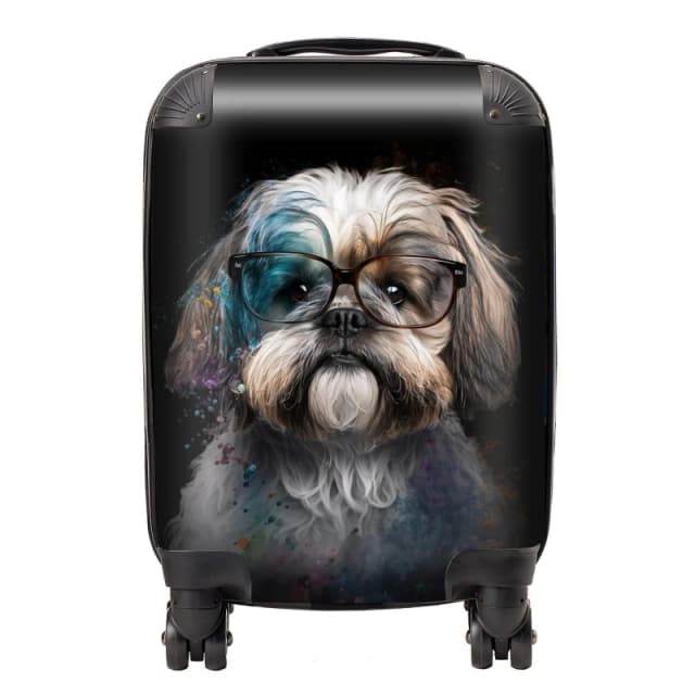 Warren Reed - Designer Lhasa Apso Splashart Suitcase Size: Large Multicolor Unisex Large