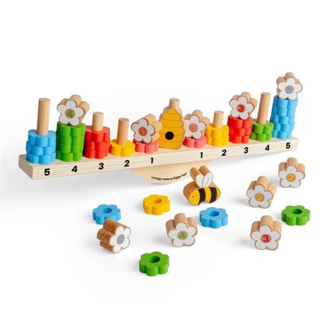 Bigjigs Toys Wooden Bee Balanced Game, 44 Play Pieces Multi unisex