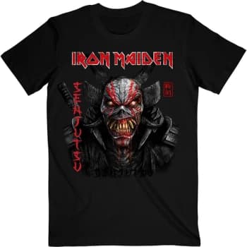 Iron Maiden - Senjutsu Black Cover Vertical Logo Unisex Large T-Shirt - Black