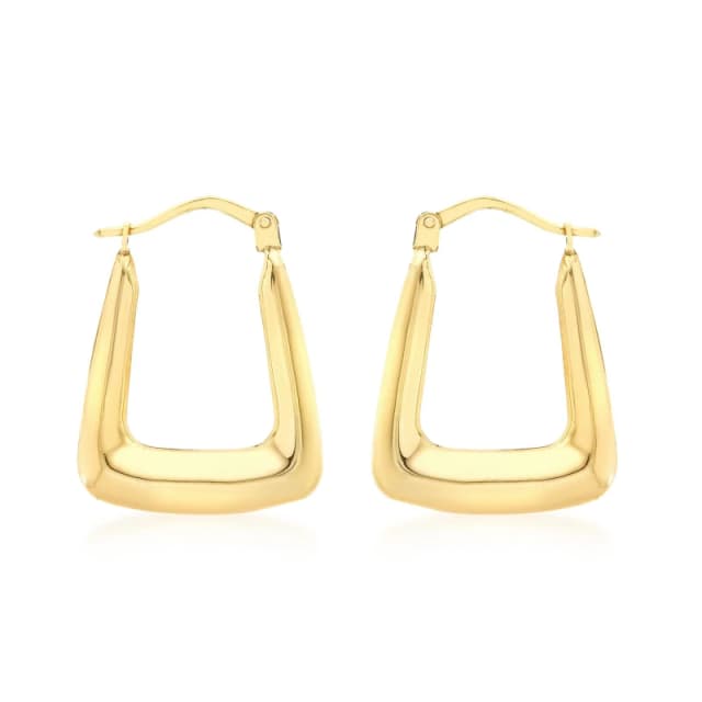 Be You 9ct Gold Creole Earrings Yellow Gold female One Size