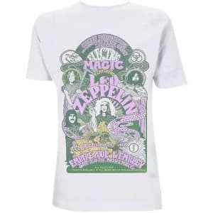 Led Zeppelin - Electric Magic Ladies Large T-Shirt - White