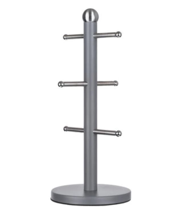Innoteck Essentials Stainless Steel Mug Tree With 6 Hooks - Grey