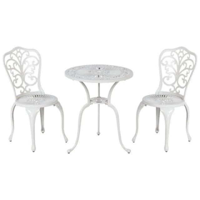 Beliani Bistro Set Triora/dascio Metal Off-White