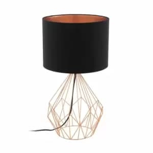 Eglo Geometric Copper And Black Table Lamp