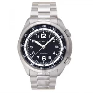Khaki Aviation Automatic Black Dial Aluminium Mens Watch