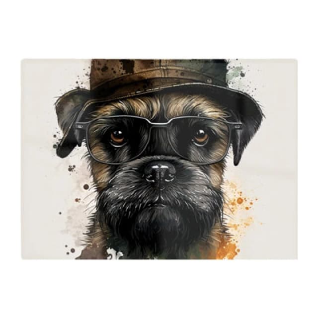 Warren Reed Designer Border Terrier Dog Chopping Board
