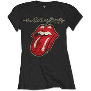 The Rolling Stones - Plastered Tongue Womens XX-Large T-Shirt - Black