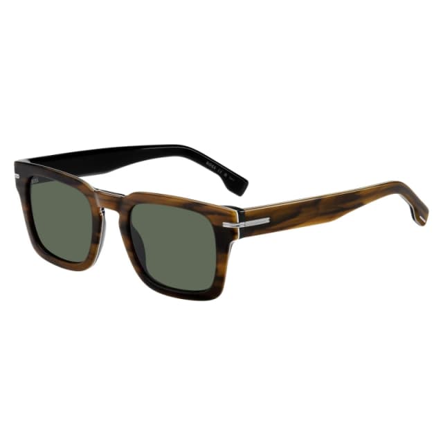 Boss Mens Round Sunglasses Brown Black male 50 cm