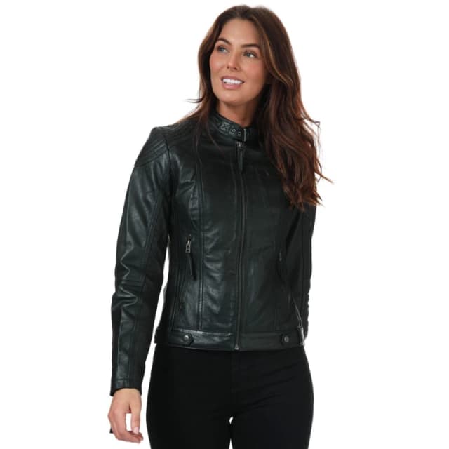Elle Annette Leather Jacket - Black 8