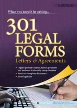 301 Legal Forms Letters and Agreements by David Schmitz Book