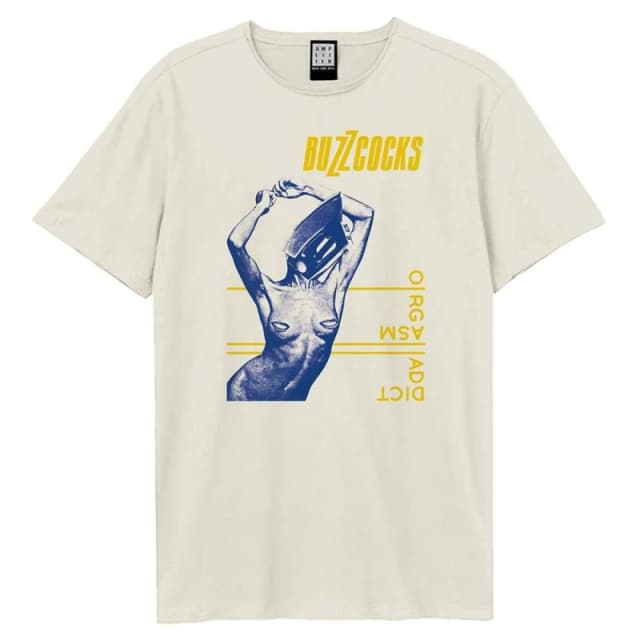 Amplified Mens Buzzcocks Orgasmatic T-Shirt in Off-White Size: XS Off-White Male XS