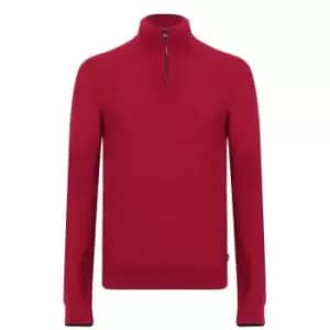 Boss Dagnese quarter Zip Sweater - Red