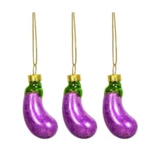 Aubergine Mini Bauble Set of 3