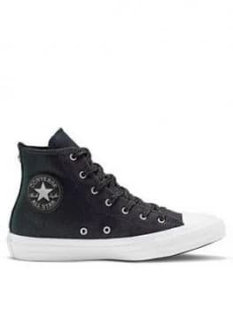 Converse Chuck Taylor All Star Starware Sparkle Hi-Top Plimsolls - Black/Pink, Size 4, Women