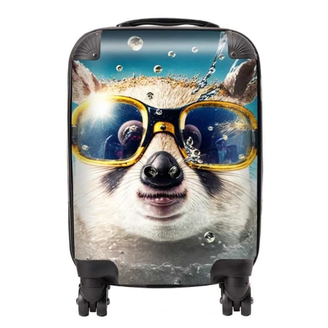 Warren Reed - Designer Dormouse Splashart Suitcase in Brown Size: Small Brown Unisex Small