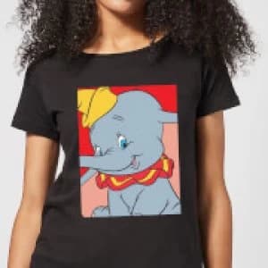 Dumbo Portrait Womens T-Shirt - Black
