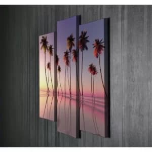 UC004 Multicolor Decorative Canvas Painting (3 Pieces)