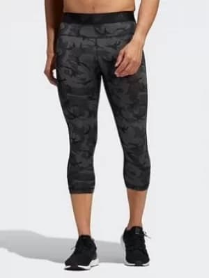 adidas Camo 3/4 Tights, Grey, Size 2XL, Men