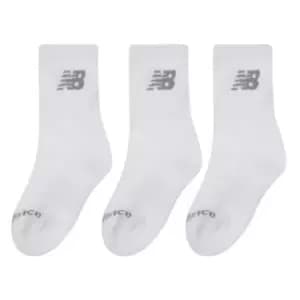 New Balance Balance 3 Pack of Crew Socks - White