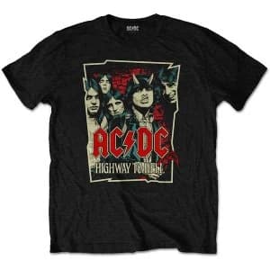 AC/DC - Highway To Hell Sketch Unisex Large T-Shirt - Black