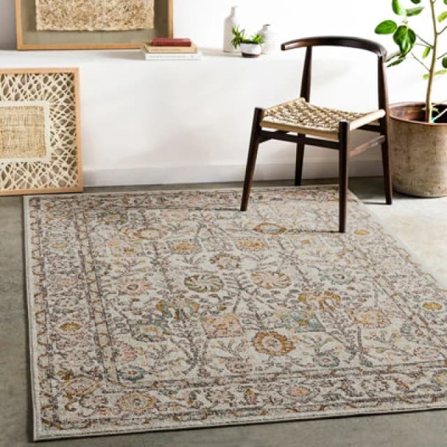 Livabliss Vintage Oriental Boho Burnt Orange Amira Area Rug 160 X 213cm - Easy Care, Non Shedding, Ideal For Living Room & Bedroom