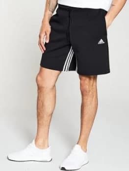 adidas Inside Leg 3 Stripe Short - Black, Size 2XL, Men