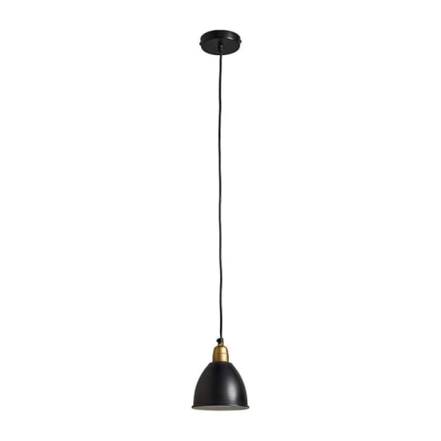 ValueLights Eli Black and Gold Ceiling Light Pendant with LED Bulb Black unisex
