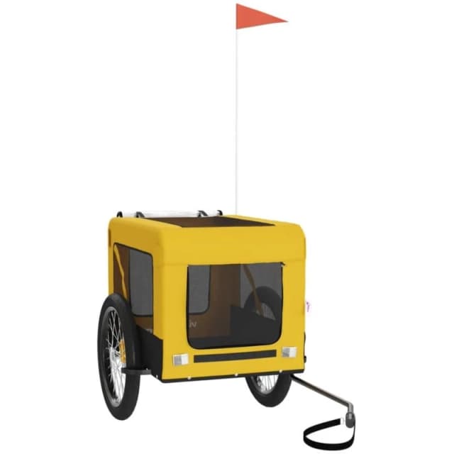 VIDAXL Pet Bike Trailer Yellow and Black Oxford Fabric&Iron Vidaxl 8720845770099