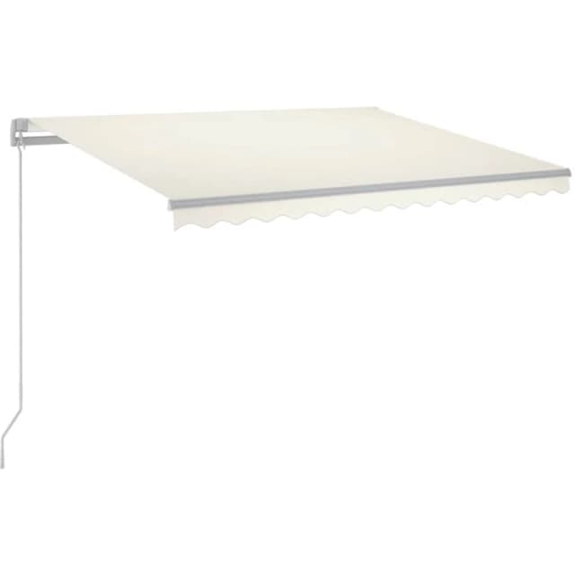 VIDAXL Vidaxl - Manual Retractable Awning with LED 300x250cm Cream 8720286391860
