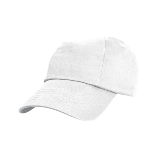 Result Cotton Low Profile Cap in White White Unisex One Size