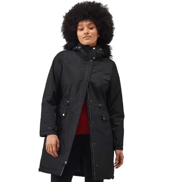 Regatta Womens Lellani Waterproof Insulated Parka Coat 18 - Bust 43' (109cm) Black RWP374-800-18