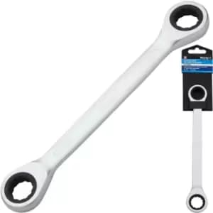 Double Ended Wrench Ratchet Spanner 17mm-19mm Fully polished 72 Teeth - Bluespot