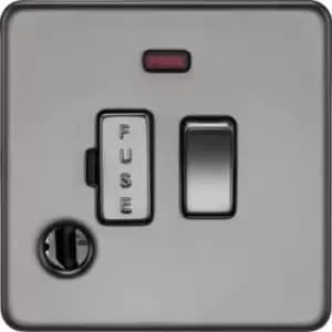 MLA Knightsbridge 13A Switched Fused Spur With Neon And Flex Outlet Black Nickel - SF6300FBN