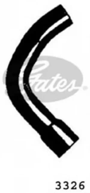 Curved Radiator Hose 230mm X 32 Gates 3326