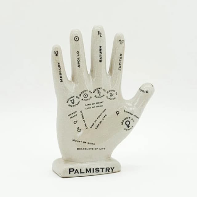 Minster 12" Palmistry Hand Ornament - L6 X W15 X H30 Cm
