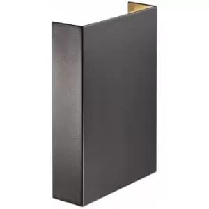 Nordlux Fold 15cm LED Outdoor Up Down Wall Lamp Black, IP54, 3000K