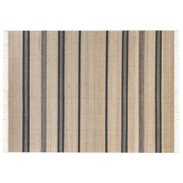 Beliani Rug Talpur Graphite Grey 160 X 230 Cm Jute