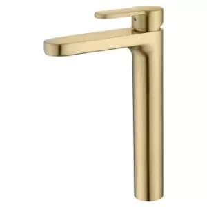 Tall Brass Mono Basin Mixer Tap - Zorah
