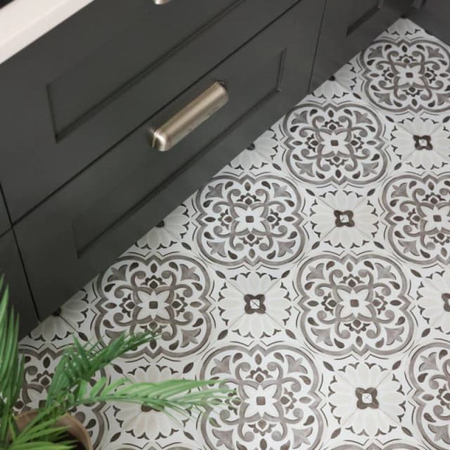 Floor Pops Self Adhesive Vinyl Floor Tiles Massimo Grey unisex 1.86 SQM