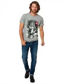 Joe Browns King Of The Road T-Shirt - Grey Marl, Grey Size M Men