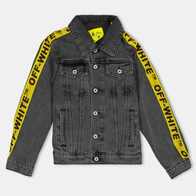 Off White Kids Off-White Denim Jacket Grey/Yellow male 4Y