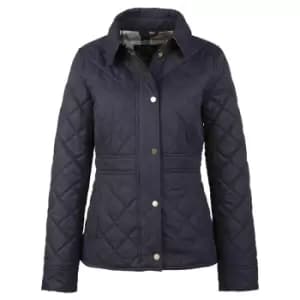 Barbour Womens Jemima Quilted Jacket Midnight/Rosewood Tartan 12