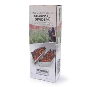 Norfolk Grills Pack of 2 Charcoal Racks Silver