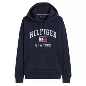 Modern Varsity Hoodie with Embroidered Logo in Cotton Mix