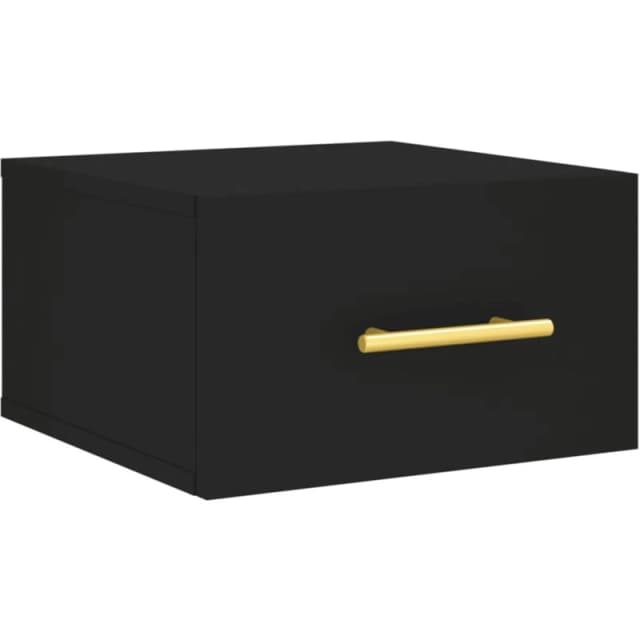 VIDAXL Wall-mounted Bedside Cabinet Black 35x35x20cm Vidaxl 8720845946319