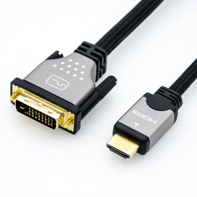 ROLINE 11.04.5871 video cable adapter 2m HDMI DVI Black. Silver