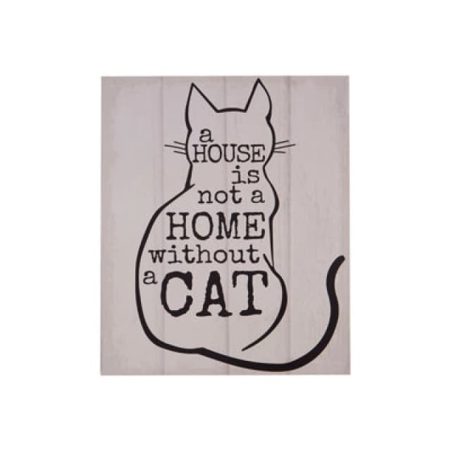 Premier Housewares Cat Wall Plaque Home Wall Decor Cream