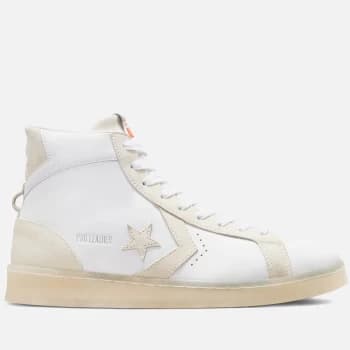 Converse Mens Pro Leather Hi-Top Trainers - White/Egret/White - UK 8